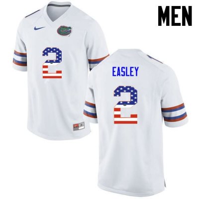 Men's Florida Gators #2 Dominique Easley NCAA Nike White USA Flag Fashion Authentic Stitched College Football Jersey VIJ0462DW